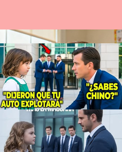 La niña oyó a los guardias hablar en chino y advirtió al millonario que no subiera el auto