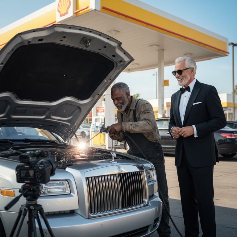 “Si puedes arreglar este auto, es tuyo”, se burló el multimillonario del hombre negro sin hogar; y el final lo dejó sin palabras.