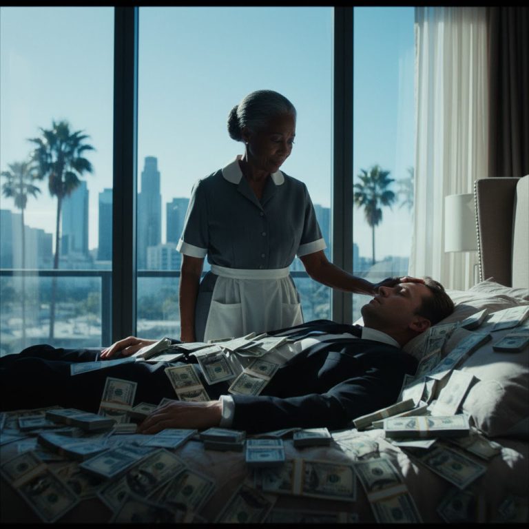 Un CEO adinerado fingió dormir sobre una pila de dinero para poner a prueba a su sirvienta negra pobre; luego, quedó atónito por lo que ella hizo…