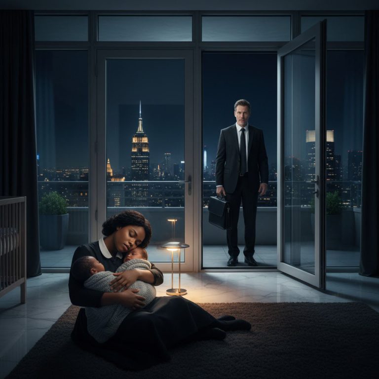 “El multimillonario llegó a casa y encontró a su sirvienta negra durmiendo en el suelo con sus hijos gemelos de 1 año — y el impactante final…”