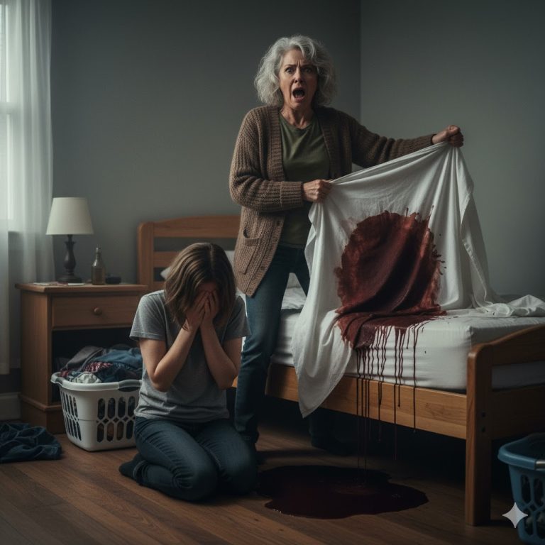 La joven esposa cambiaba las sábanas todos los días, hasta que su suegra levantó la manta y vio la sangre debajo…