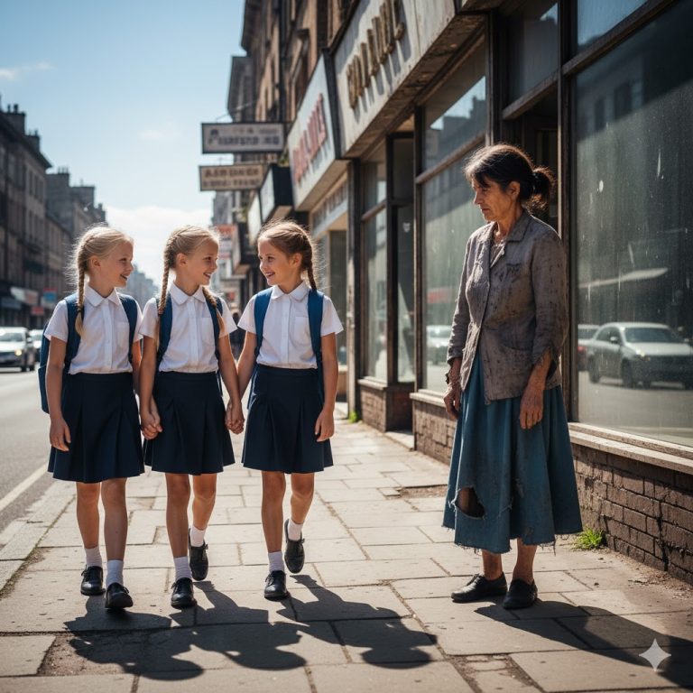 “Había una mujer loca que siempre le decía a Clara que ella era su verdadera madre cada vez que Clara y sus amigas caminaban a casa después de la escuela.”