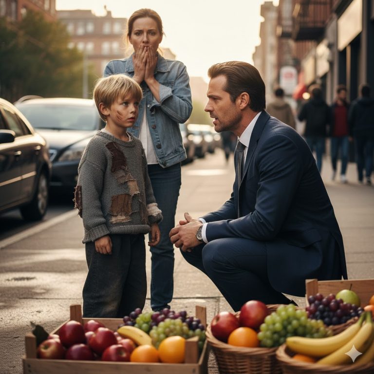“Tengo hambre”, susurró el niño descalzo en 7 idiomas. El millonario dejó caer su maletín. Lo que sucedió después no es una historia… es un milagro que te romperá el alma.