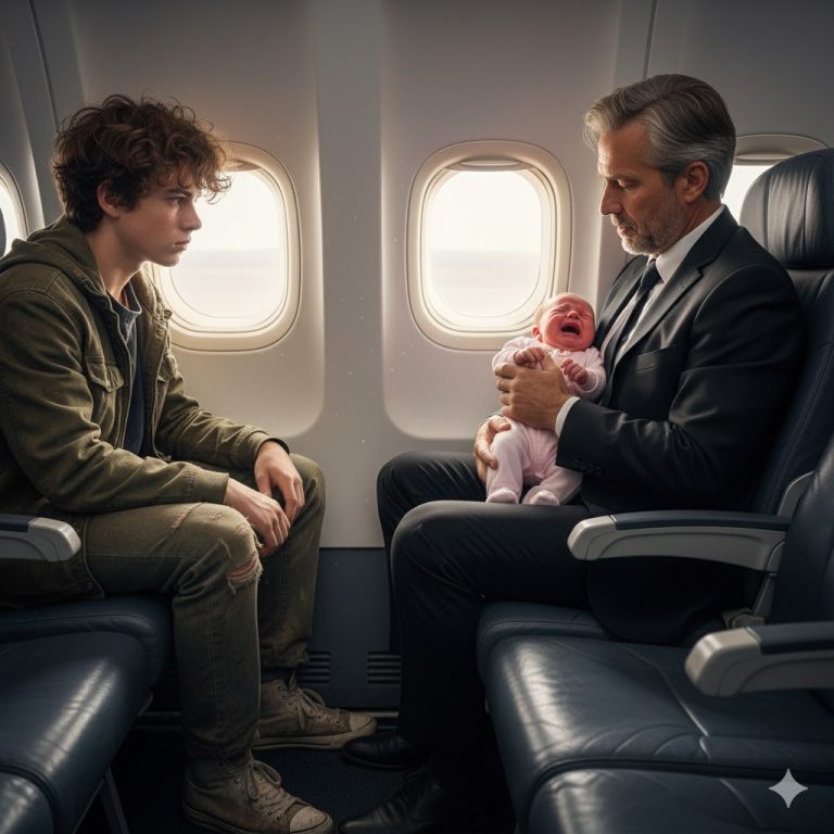 “¡Aparta!”, le gritó el millonario al joven descalzo. Minutos después, cuando la bebé no paraba de llorar, el muchacho hizo lo impensable y el destino de todos cambió para siempre.