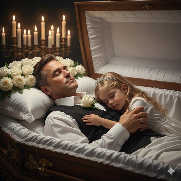 En el velorio de mi padre, mi hermana de ocho años no se apartaba de su ataúd