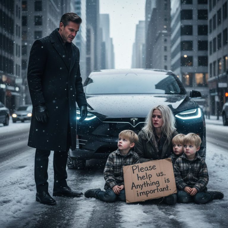 “Un millonario vio a su exnovia pidiendo limosna en la calle con tres niños que se parecían mucho a él — lo que sucedió a continuación te romperá el corazón”.