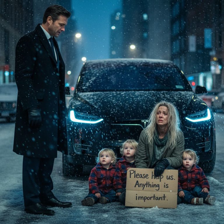 “Un millonario vio a su exnovia pidiendo limosna en la calle con tres niños que se parecían mucho a él — lo que sucedió a continuación te romperá el corazón”.