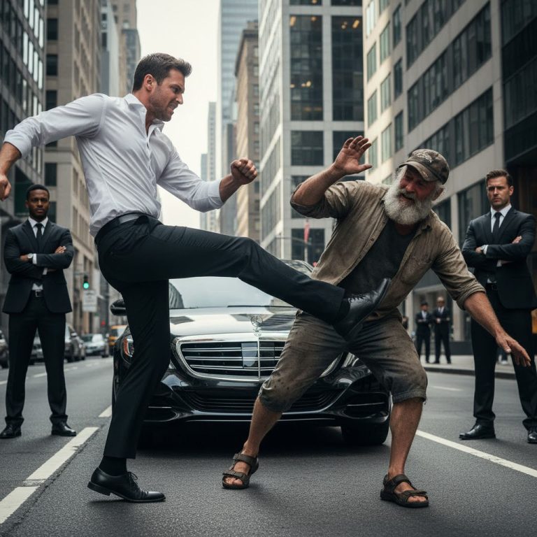 Hijo de MILLONARIO PATEÓ a un ANCIANO — sin saber que era su PADRE DISFRAZADO probando su CARÁCTER