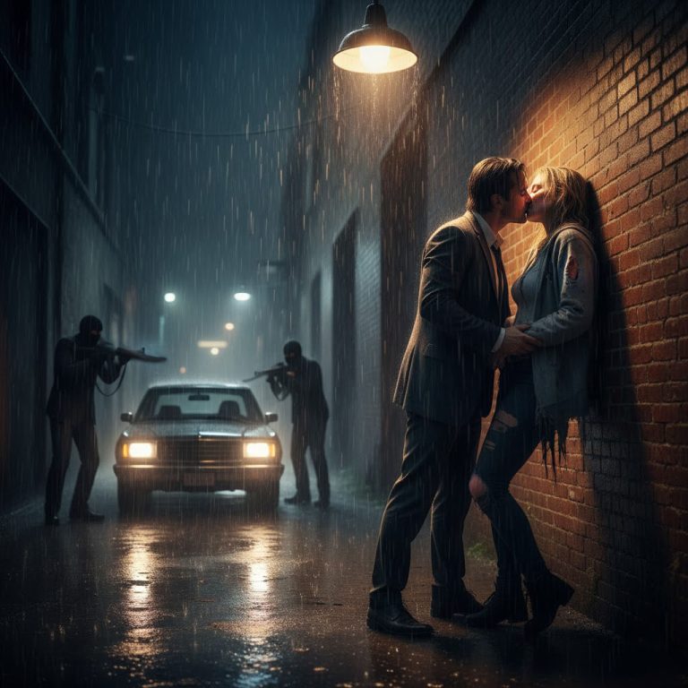 «Quédate quieto, no digas nada, estás en peligro». La joven sin hogar jaló al magnate a un rincón y lo besó para salvarle la vida… y el final…