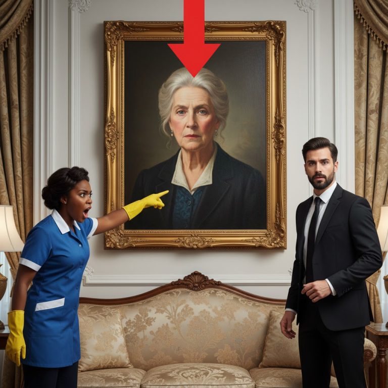 “¡SU MADRE ESTÁ VIVA, LA VI EN EL MANICOMIO!” — GRITÓ LA LIMPIADORA NEGRA AL VER EL RETRATO…