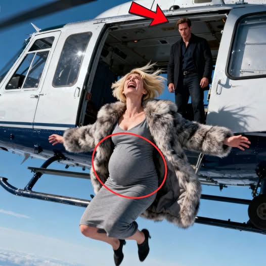 En plena costa, mi marido me empujó desde el helicóptero, embarazada, creyendo que cobraría el seguro y borraría toda prueba, pero al volver al hotel encontró la habitación a oscuras, una grabación de su propio plan y a la policía entrando detrás de mí.