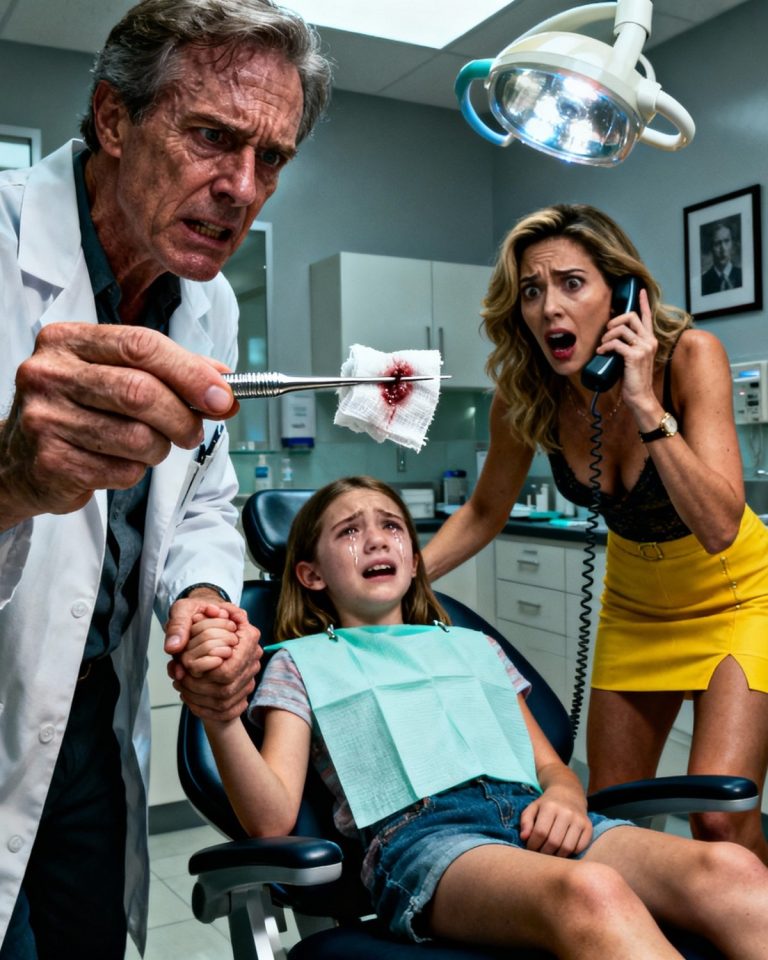Mi hija de 12 años llevaba días llorando por un dolor de mandíbula, incapaz de probar bocado. Mi exesposo le restó importancia: ‘Son solo los dientes de leche. Deja de exagerar’. En cuanto él salió de casa, la llevé al dentista. Tras examinarla, el dentista apagó la luz de repente y cerró la puerta con llave. Bajó la voz y sus manos temblaban ligeramente: ‘Mantenga la calma… necesito extraer esto de inmediato’. Cuando vi el objeto afilado y extraño que sacó de su encía, se me heló la sangre. Llamé a la policía de inmediato.
