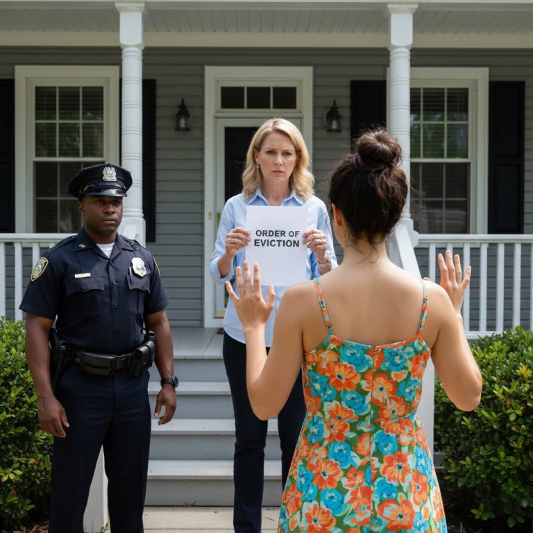 Al día siguiente del funeral de mi padre, regresé a su casa solo para encontrar todas mis pertenencias amontonadas en el porche
