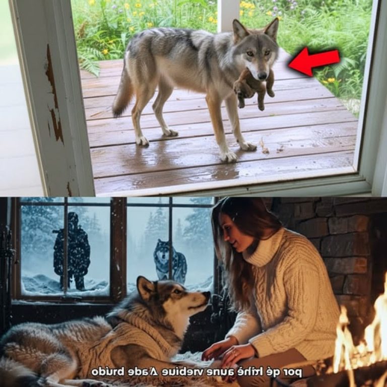 Una Mujer Le Dio Comida A Un Lobo, 3 Días Después Lo Encontró En Su Puerta Con Una “Sorpresa”