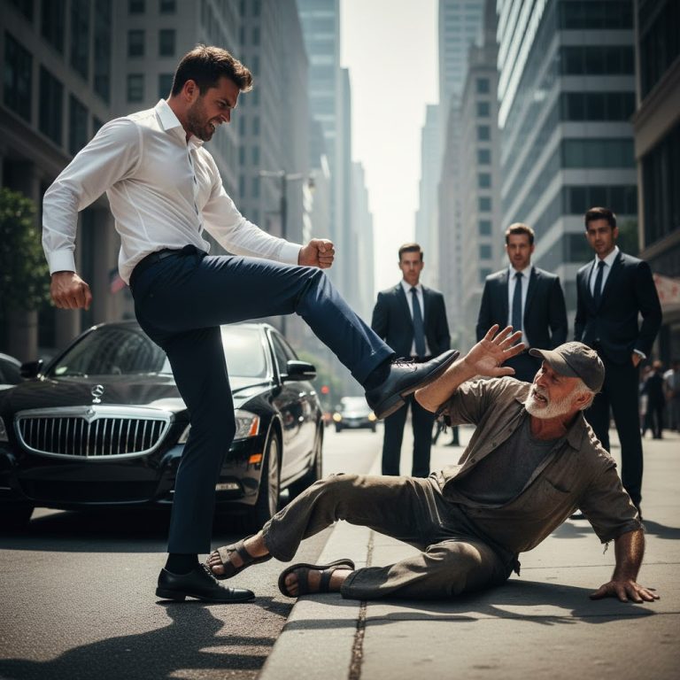 Hijo de MILLONARIO PATEÓ a un ANCIANO — sin saber que era su PADRE DISFRAZADO probando su CARÁCTER