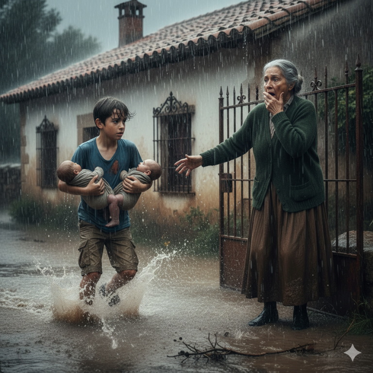 Llovía a cántaros cuando un niño pobre llamó a su portón… Pero la verdad que traía cambió su vida para siempre…
