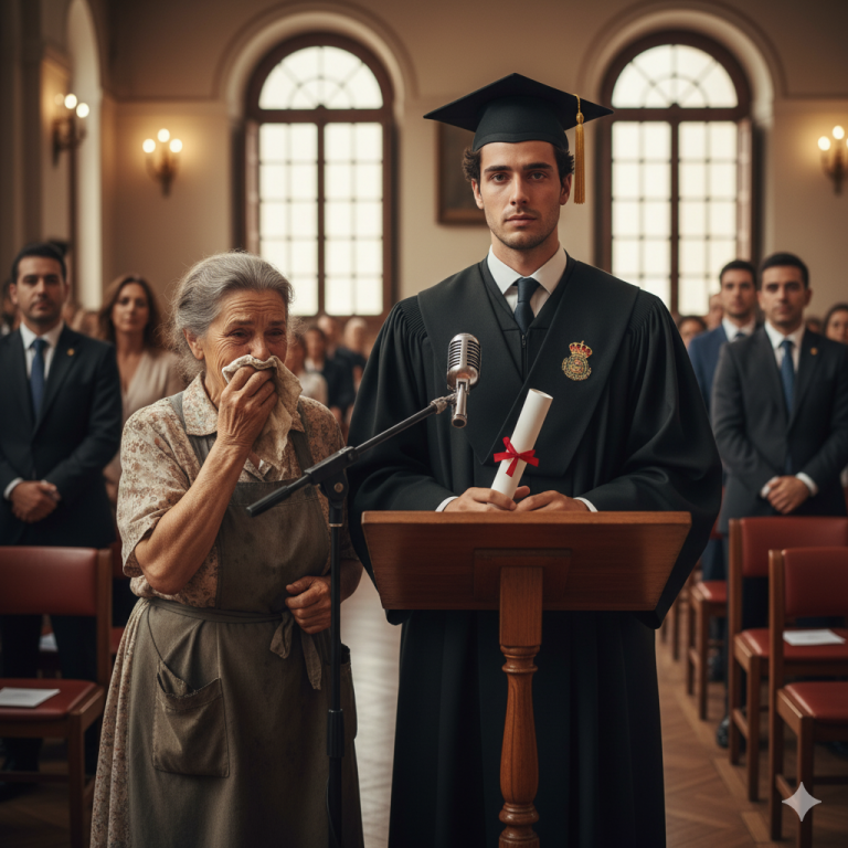 Ils se sont moqués de moi parce que je suis un enfant de benne à ordures – mais à la remise des diplômes, j’ai juste dit une phrase… et tous se turent et pleurèrent.