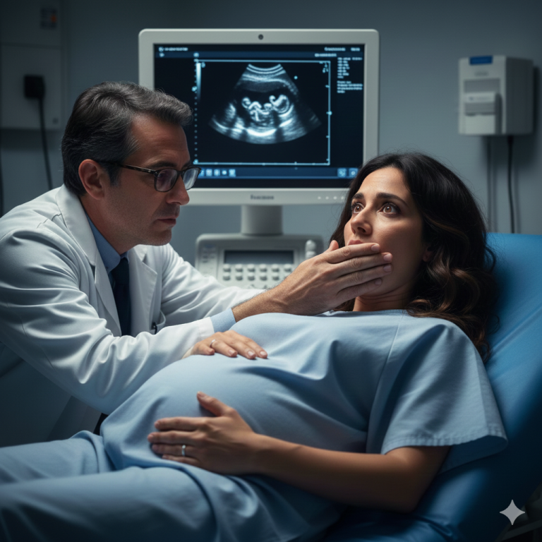 En mi última revisión prenatal, el doctor se quedó mirando la ecografía, con las manos temblorosas. Con voz baja, dijo: «Necesitas irte de aquí y alejarte de tu marido». Cuando le pregunté por qué, solo respondió:…