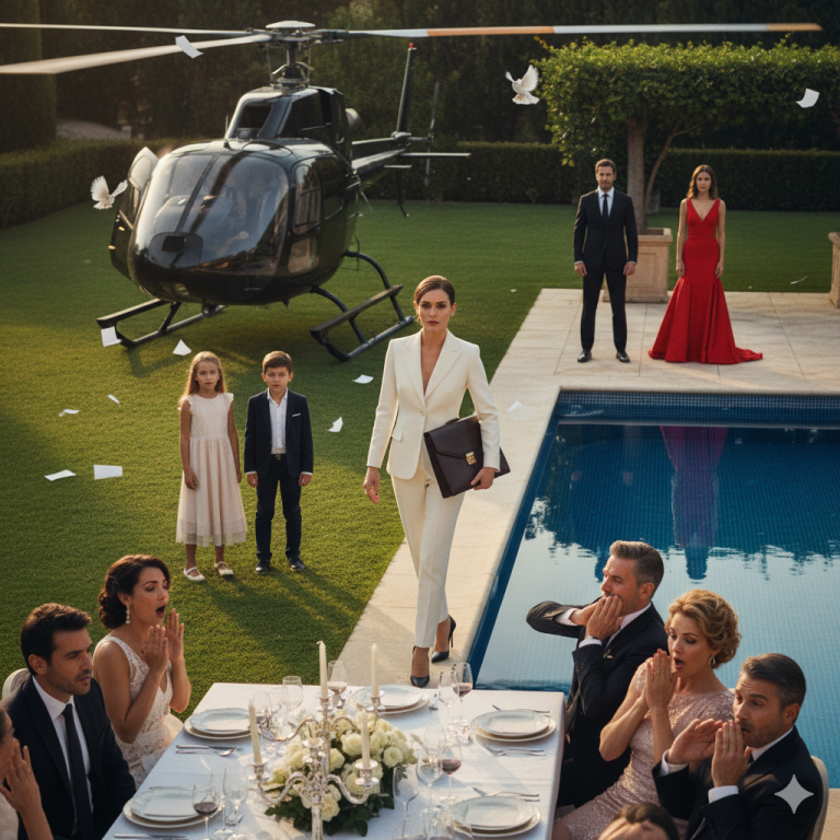 Su esposo la abandona embarazada por su amante: ocho años después, ella regresa en helicóptero con sus gemelos.