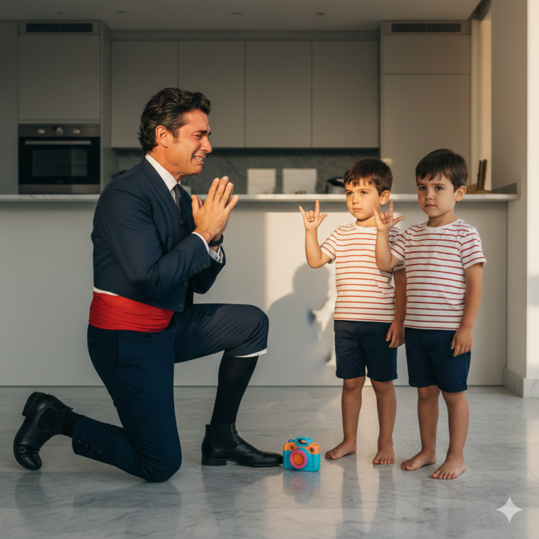 Un multimillonario sorprende a la criada bailando con sus gemelos sordos — y lo que hicieron después en la cocina lo hizo romper en lágrimas de arrepentimiento…
