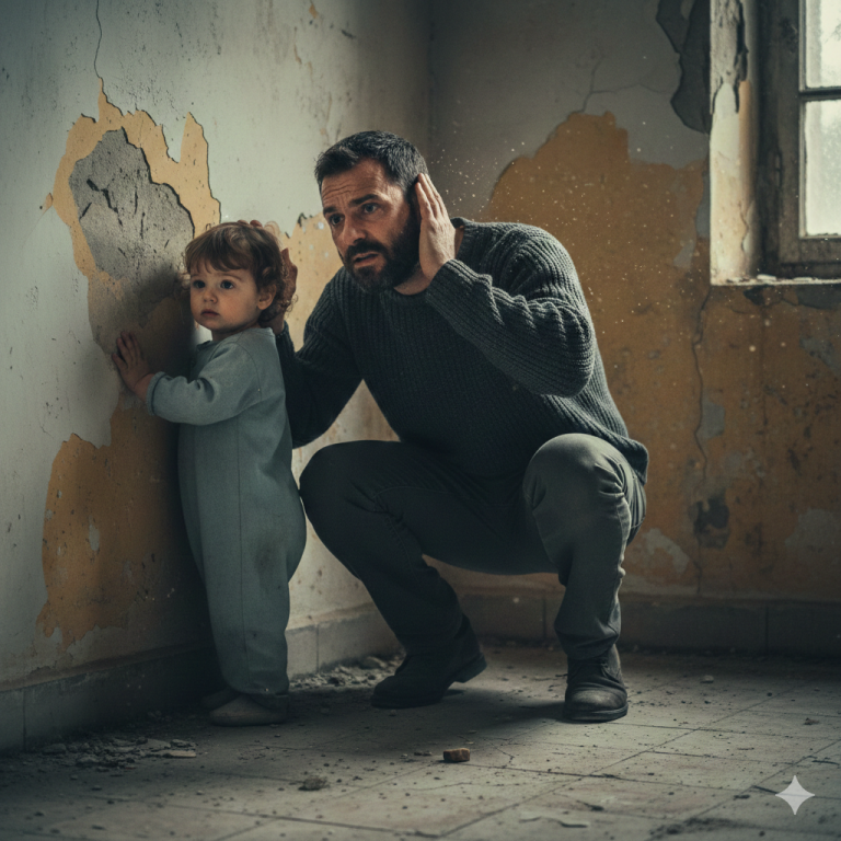 Un padre descubre que su hijo de un año se queda continuamente frente a la pared y se sorprende al escuchar tres palabras