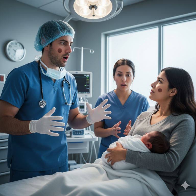 Atendiendo el parto de su exnovia, el médico se queda pálido al ver al bebé que acaba de nacer