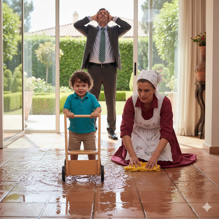 Millonario llega a casa temprano… y no puede creer lo que ve