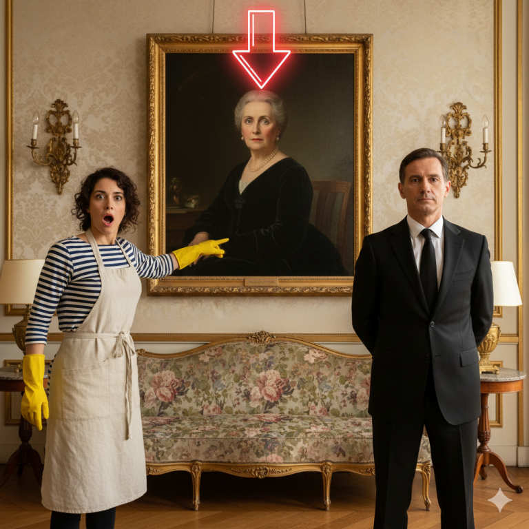 « VOTRE MÈRE EST VIVANTE, JE L’AI VUE À L’ASILE ! » — CRIA LA FEMME DE MÉNAGE NOIRE EN VOYANT LE PORTRAIT…