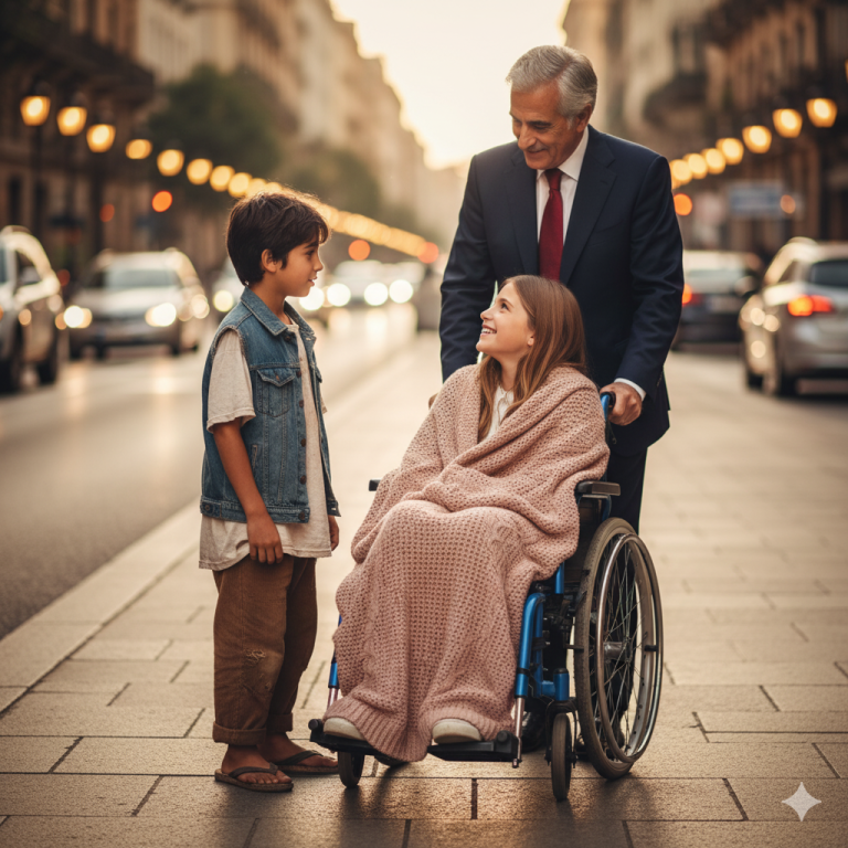 “¡DÉJAME JUGAR CON TU HIJA, Y HARÉ QUE CAMINE!”, pidió el niño de la calle al millonario.