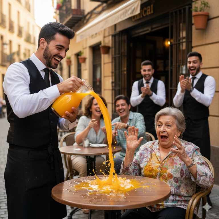 EMPLEADO LE ARROJÓ LA COMIDA A UNA ANCIANA… PERO 10 MINUTOS DESPUÉS LLEGÓ SU ESPOSO Y TODO EL LOCAL QUEDÓ EN SHOCK