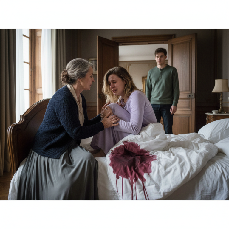 LA JOVEN ESPOSA CAMBIA LA MANTA TODOS LOS DÍAS, HASTA QUE LA VIUDA LEVANTA LA MANTA Y VE LA SANGRE DEBAJO…