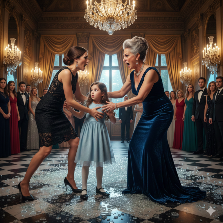 En la fiesta de lanzamiento de moda de mi hermana, mi hija de seis años rozó accidentalmente una luz de cristal, que cayó al suelo. Mi hermana explotó delante de todos, la agarró y gritó: “¡Lo has estropeado todo!”