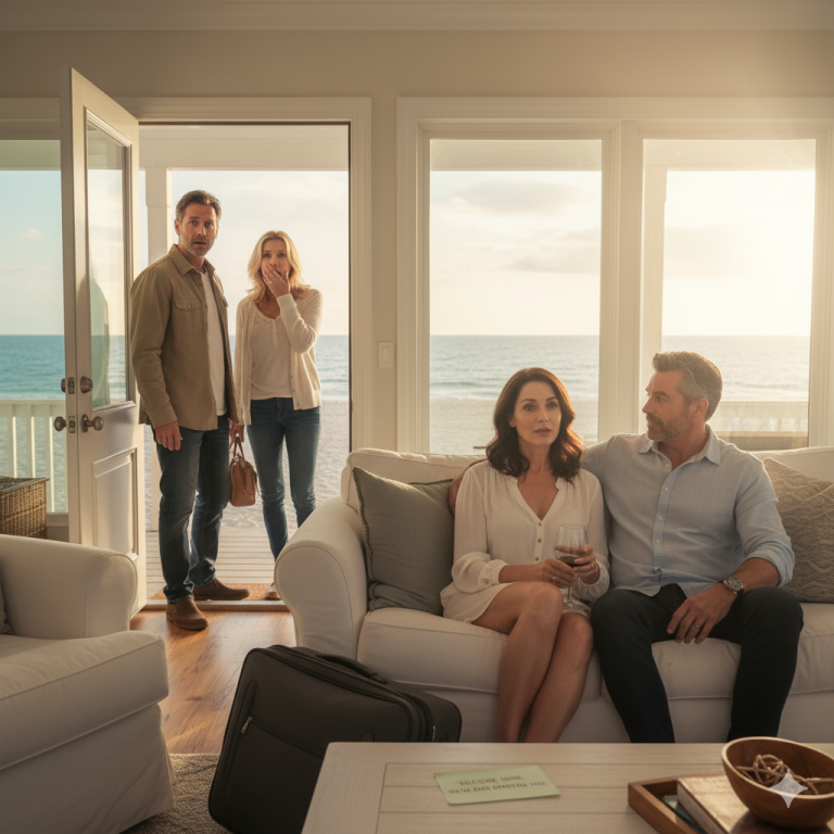 Mi esposo trajo a su amante a nuestra casa de playa — pero su esposo y yo ya estábamos allí esperando…