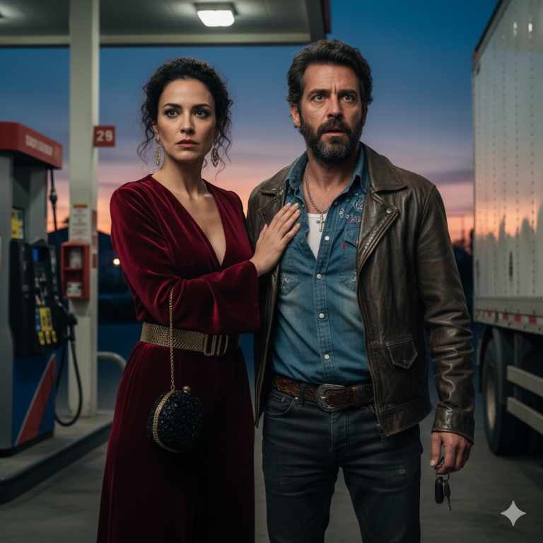 “Soy demasiado mayor para ti”, susurró la viuda… pero el joven camionero SONRIÓ, la tomó de la mano, y esa noche le recordó que el amor no entiende de edades…