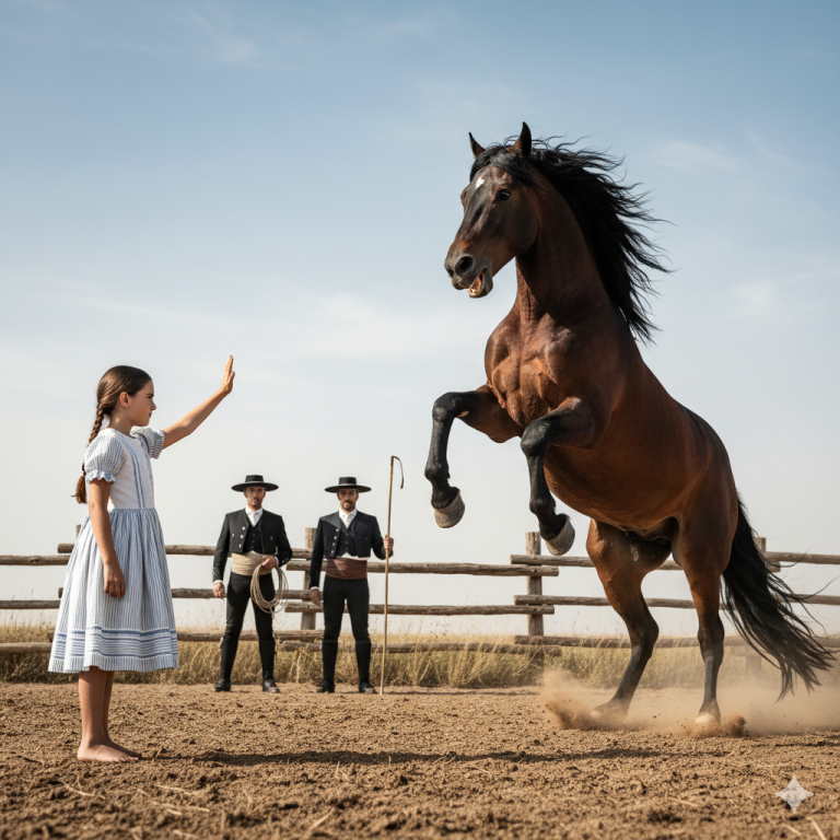 CABALLO INDOMABLE IBA A SER SACRIFICADO, PERO NIÑA ABANDONADA HIZO ALGO INCREÍBLE…
