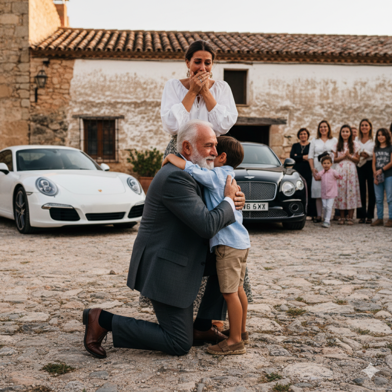 “Durante diez largos años, la gente de mi pueblo se burló de mí: susurraban a mis espaldas, llamándome ramera y a mi pequeño hijo, huérfano. Entonces, una tarde tranquila, todo cambió. Tres lujosos autos negros se detuvieron frente a mi casa destartalada y un anciano bajó. Para mi asombro, cayó de rodillas sobre el suelo polvoriento y dijo, con voz temblorosa: ‘Por fin he encontrado a mi nieto’. Era un multimillonario, el abuelo de mi hijo. Pero lo que me mostró en su teléfono sobre el padre ‘desaparecido’ de mi niño me heló la sangre…”
