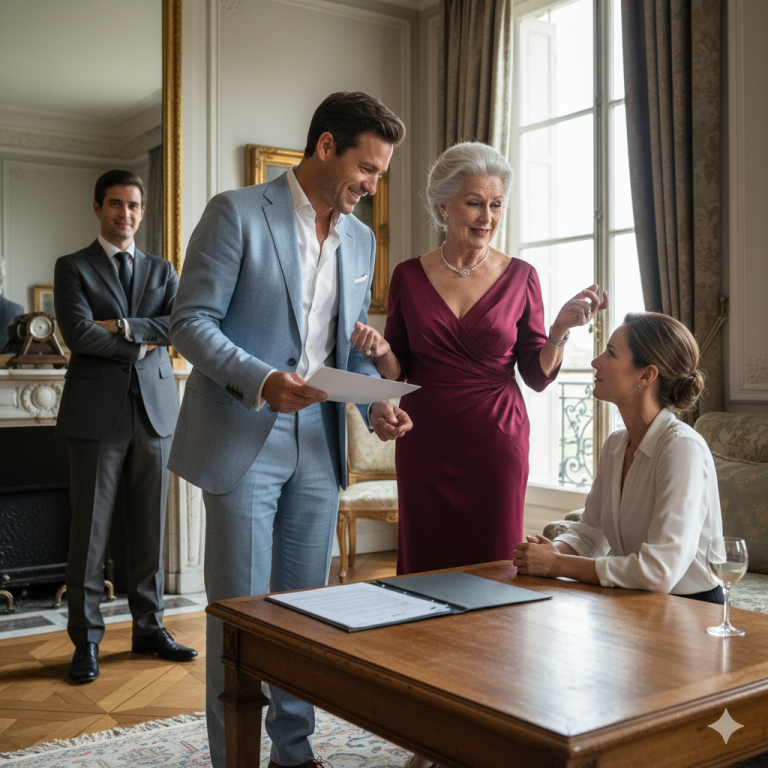 Après le divorce, mon ex-mari ricana : « Tu n’auras pas un centime, sangsue. J’ai engagé le meilleur avocat de la ville ! » Sa mère ajouta, moqueuse : « Pathétique… Elle n’a même pas réussi à lui donner un enfant. » Je ne répondis pas. À la place, je lui tendis calmement une copie de notre contrat prénuptial. « Tu es sûr de l’avoir lu en entier ? » demandai-je doucement. « Bien sûr que oui », souffla-t-il avec arrogance. Je souris en coin. « Alors tu as clairement sauté la page six. » Il arracha les feuilles, parcourut les lignes du regard… puis se figea.