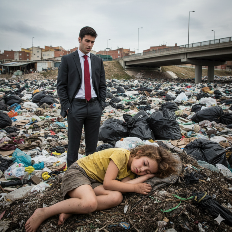 La niñita dormitaba en un contenedor de basura cuando un hombre extremadamente rico se acercó a ella… Y lo que descubrió lo conmovió hasta lo más profundo de su alma.