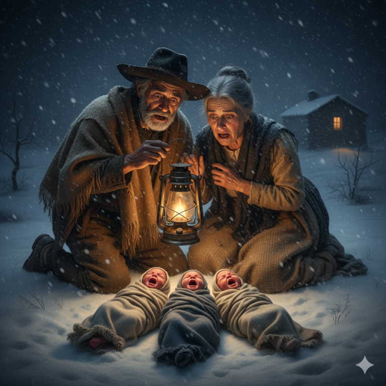 Una pobre pareja de granjeros que no podía tener hijos encontró a tres recién nacidos en la nieve una noche de invierno. Los acogieron, y dos décadas después, el mundo aprendió lo que significa la verdadera familia…