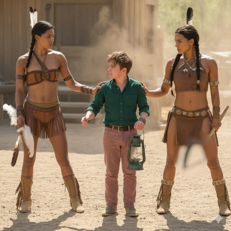 «Tengo hambre de un hombre», dijo una de las dos mujeres apaches gigantes al ranchero virgen.