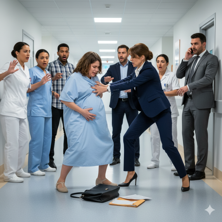 Ama de casa ataca a una mujer embarazada en el hospital, pero no tiene idea de quién es realmente el padre de la mujer…