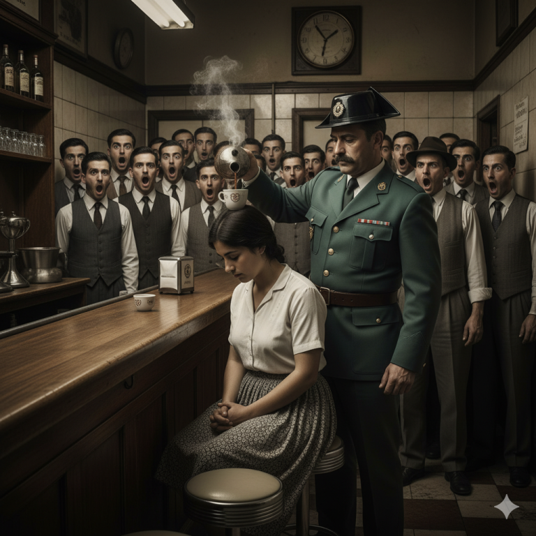 Un policía arrogante derrama café sobre una mujer negra silenciosa, pero cuando se entera de quién es realmente, cae de rodillas en estado de shock…