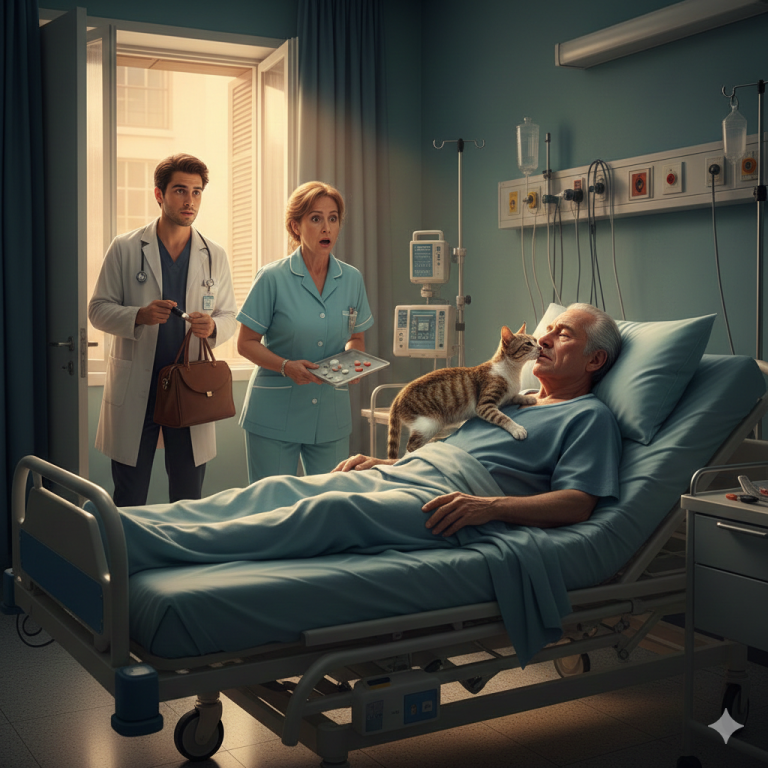 Un GATO CALLEJERO se COLÓ en la habitación del billonario en coma… y LO QUE OCURRIÓ DESPUÉS FUE UN MILAGRO QUE NI LOS MÉDICOS PUEDEN EXPLICAR…