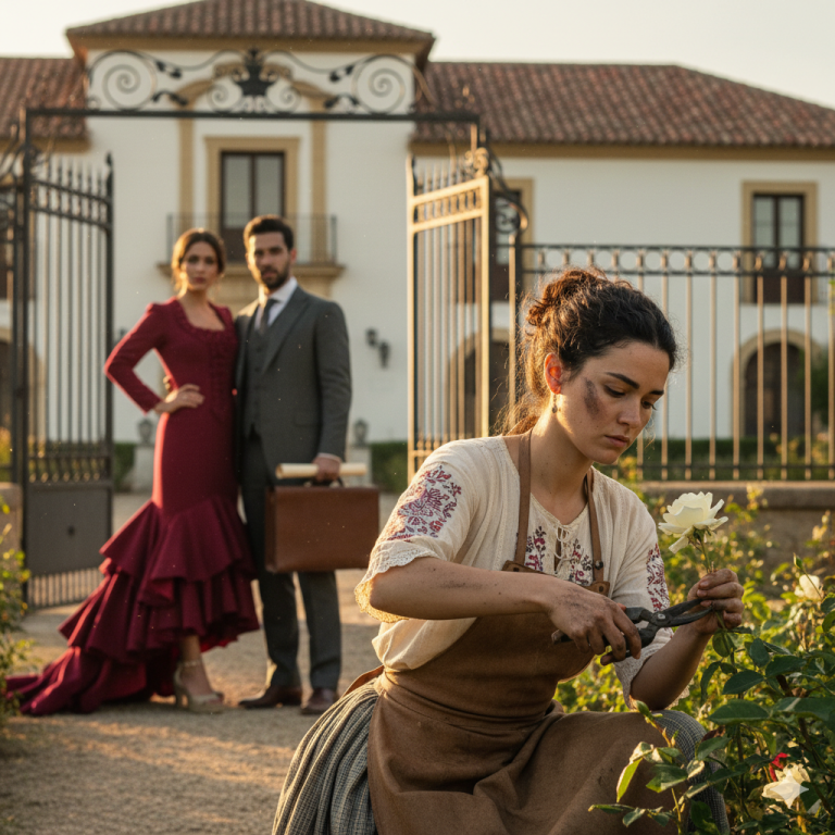 La nueva esposa de mi marido apareció en la puerta dee mi casa con una sonrisa de superioridad.