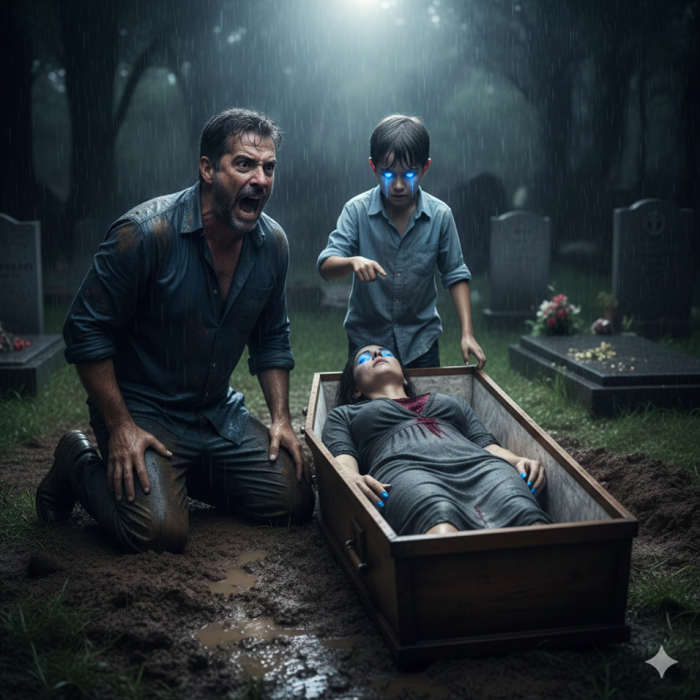 Tan solo una hora después del entierro, un niño de 7 años insistió en que su padre desenterrara la tumba de su madre, y en cuanto abrieron el ataúd, todos contuvieron la respiración…