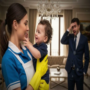 EL BEBÉ DEL MILLONARIO MORDIÓ A TODAS LAS NIÑERAS… PERO SONRIÓ A ESTA EMPLEADA