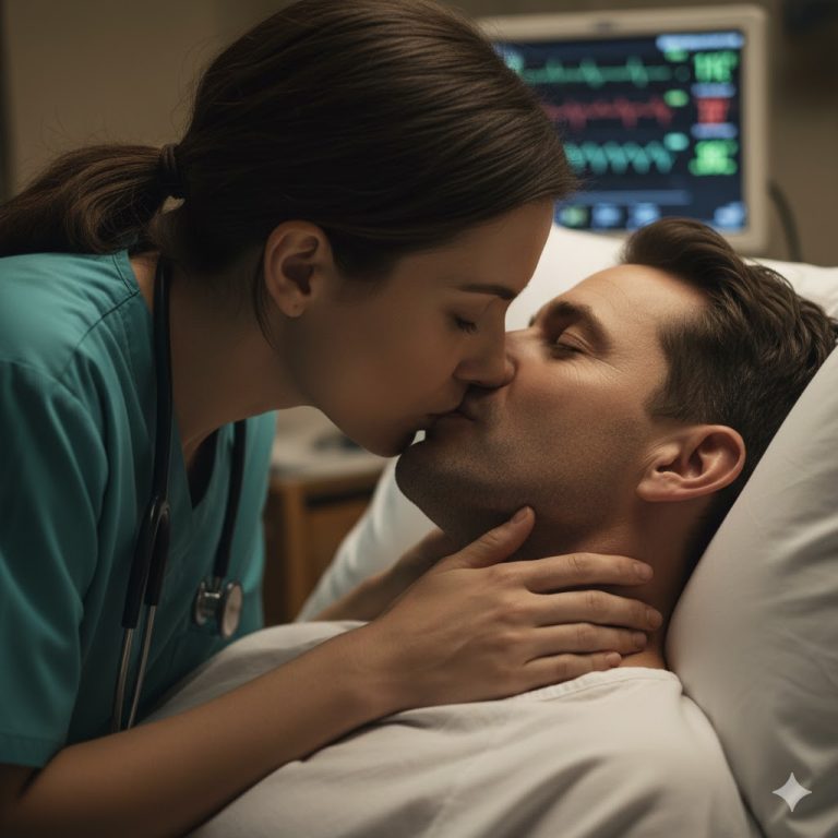 Enfermera le robó un beso a un multimillonario en estado vegetativo porque creía que él no despertaría, mas inesperadamente él la abrazó…