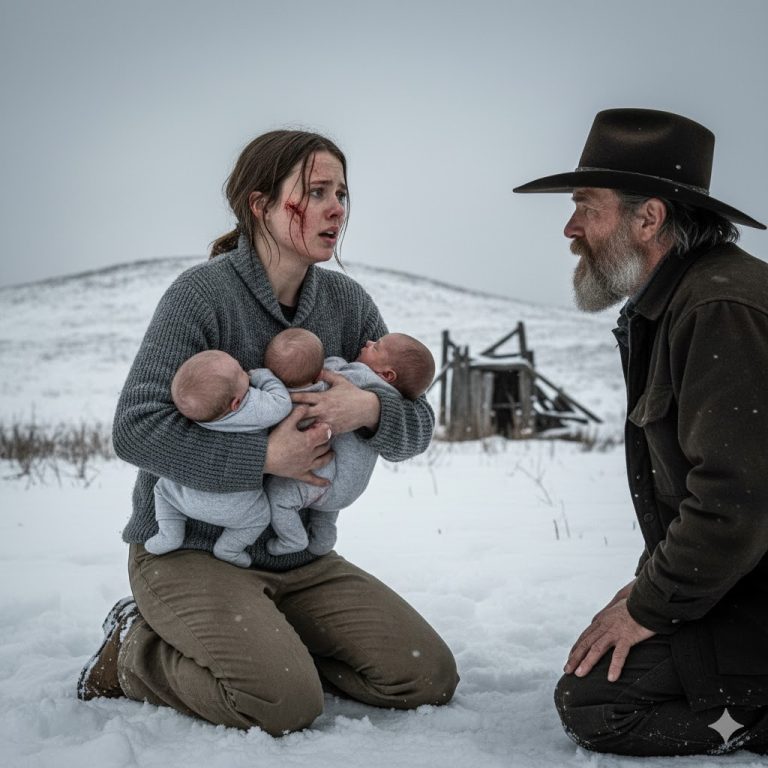El leve murmullo de la nevada se mezclaba con un sonido inesperado: el llanto agudo de un recién nacido, acompañado de la voz de una mujer que trataba de calmarlo con palabras suaves.