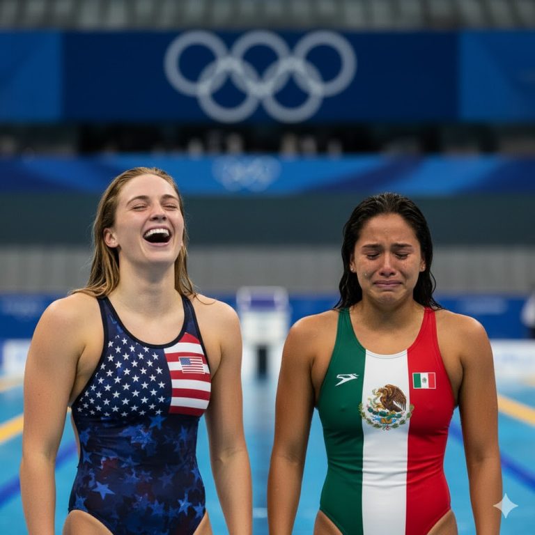 México, solo nadan en el Río Bravo. Soltó la estadounidense y la joven mexicana la sacó de la final