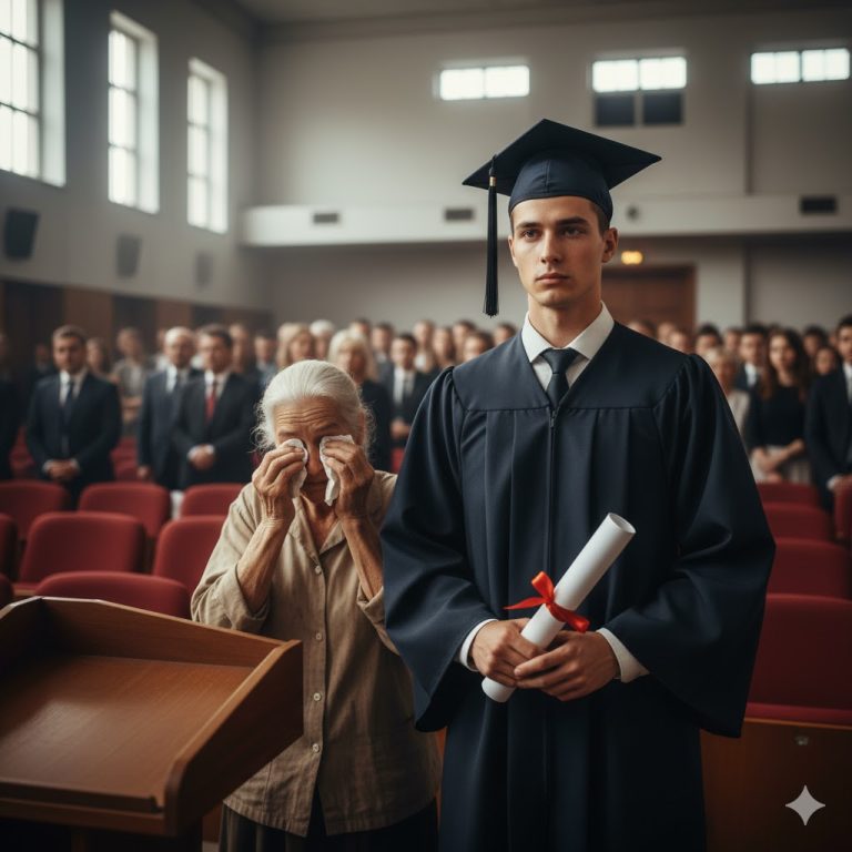 “Se burlaron de mí porque soy hijo de una basurera — pero en la graduación, solo dije una frase… y todos guardaron silencio y lloraron.”